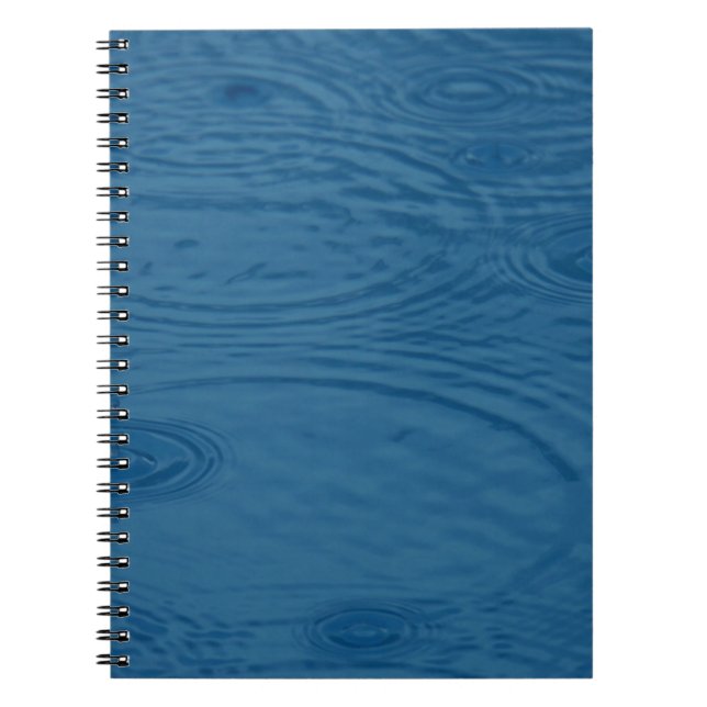 Caderno Espiral Ripais De Chuva (Ondas De Água Azul) (Frente)