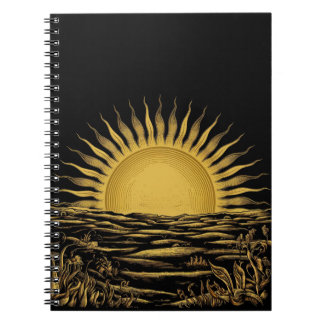 Caderno Espiral Rise and Shine Notebook - Sunrise Graphic- Morning