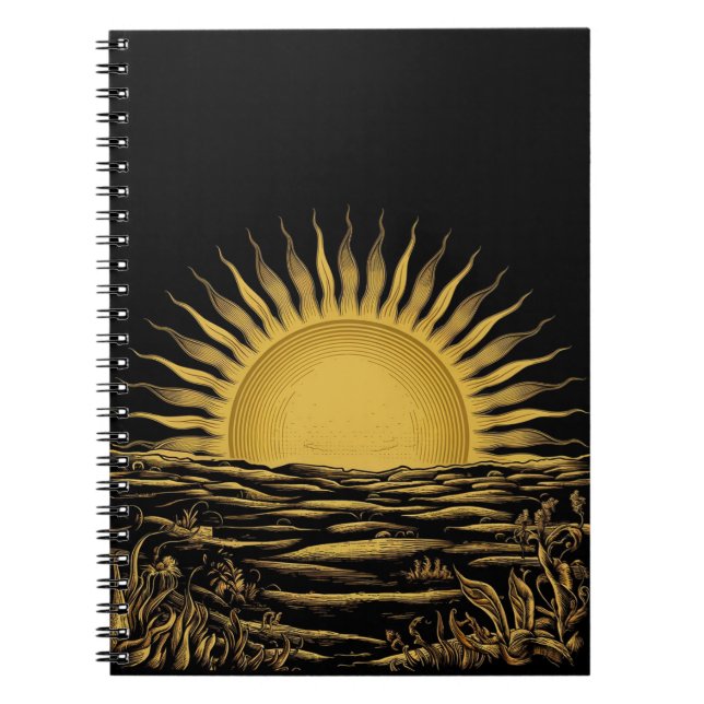 Caderno Espiral Rise and Shine Notebook - Sunrise Graphic- Morning (Frente)