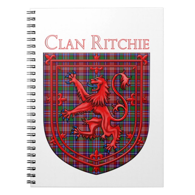 Caderno Espiral Ritchie Tartan Scottish Xadrez Lion Rampant (Frente)