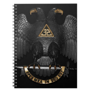 Caderno Espiral Rito escocês pedreiro Eagle de 32 graus