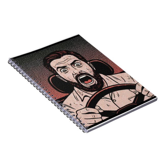 Caderno Espiral Road Rage Comic – Driver’s Fury Unleashed (Lado Direito)