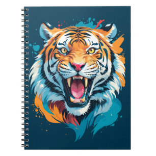 Caderno Espiral Roaring Tiger Face