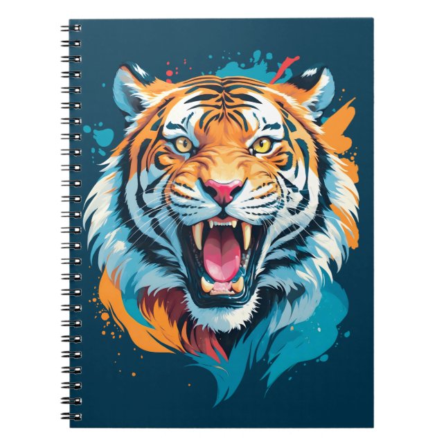 Caderno Espiral Roaring Tiger Face (Frente)