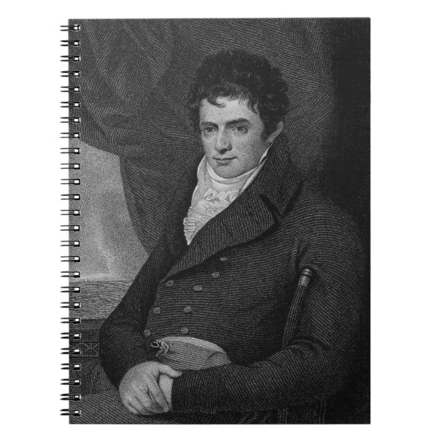 Caderno Espiral Robert Fulton (1765-1815), gravado pelo parque de (Frente)