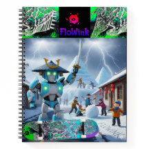 Caderno Espiral Robô Ninja