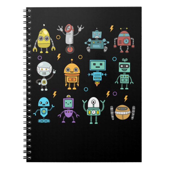 Caderno Espiral Robot Collection Funny Robotics (Frente)