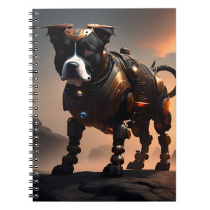 Caderno Espiral Robot Staffordshire Bull Terrier, notebook
