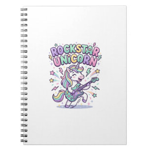 Caderno Espiral Rocha de Unicórnio Estrela do Rock Unicórnio Encan