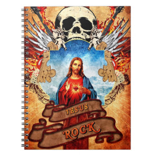 Caderno Espiral Rocha engraçada de Jesus