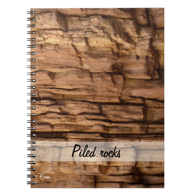 Caderno Espiral rochas empilhadas (Frente)