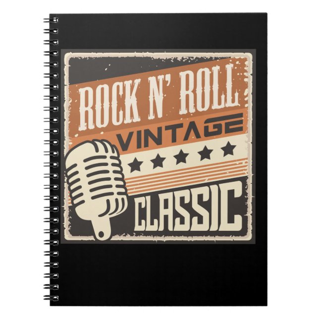 Caderno Espiral Rock and Roll Music 1950s Rockabilly US (Frente)