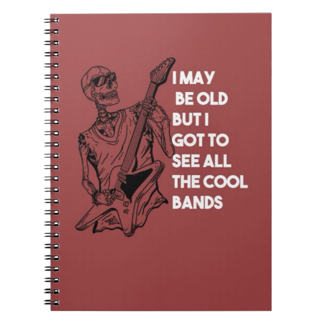 Caderno Espiral Rock Fan Gifts Band Music Guitarist Artist Guitar (Frente)