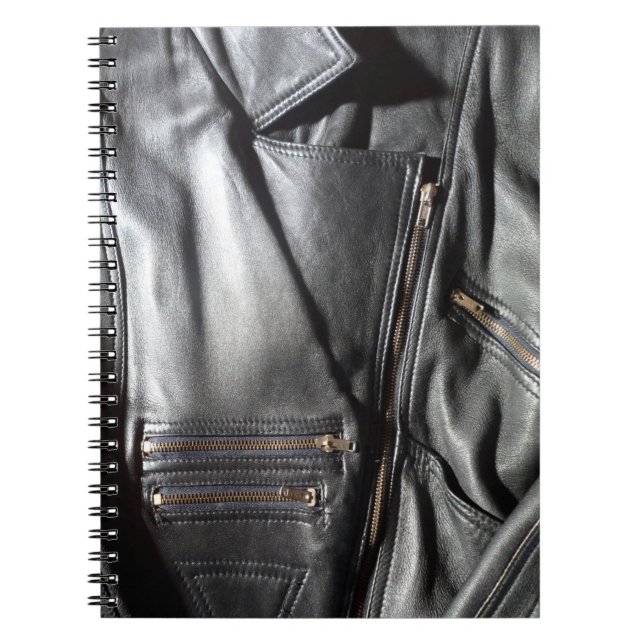 Caderno Espiral Rock n Roll Black Leather Jaqueta (Frente)