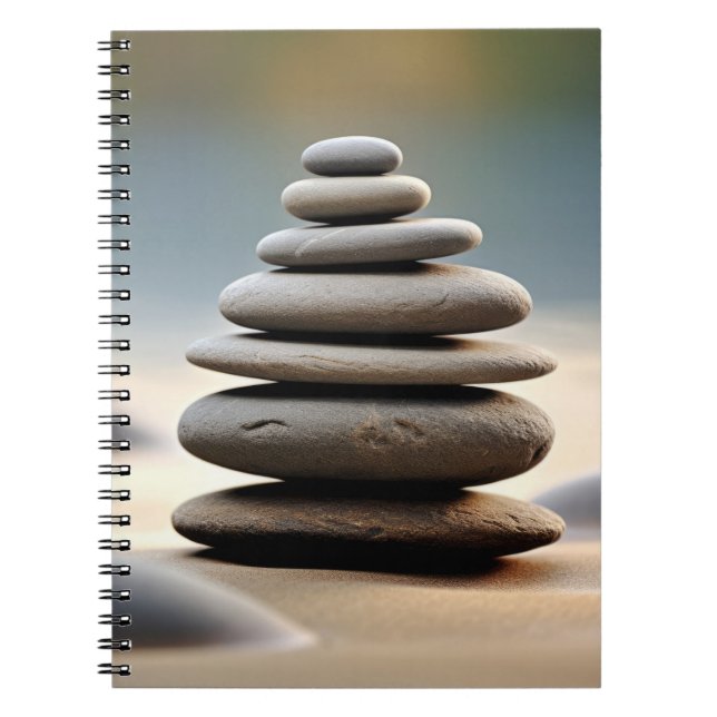 Caderno Espiral Rock Pebble Sand Tranquil Pacífico (Frente)