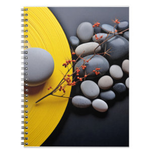 Caderno Espiral Rock Pebble Sand Tranquil Pacífico