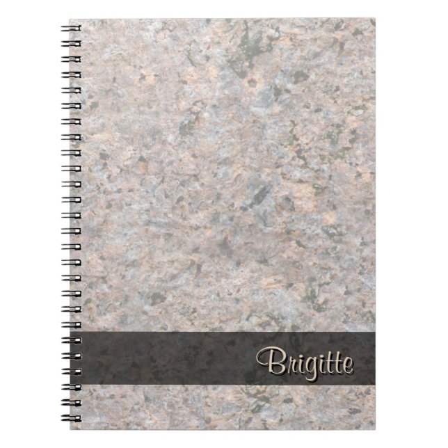 Caderno Espiral Rock Photo Geology Texture any Text (Frente)