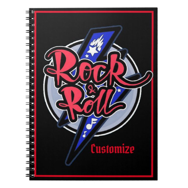 Caderno Espiral Rock & Roll Lightning (Frente)