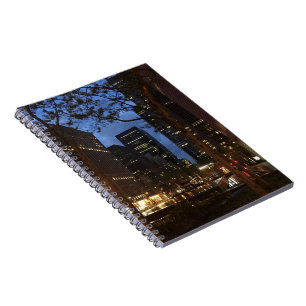 Caderno Espiral Rockefeller Center Dawn NYC Architecture Nova York