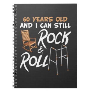 Caderno Espiral Rocking Cadeira Walking Aid Rock Music 60º Aniver