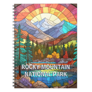 Caderno Espiral Rocky Mountain National Park Faux StainGlass