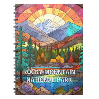 Caderno Espiral Rocky Mountain National Park Faux StainGlass