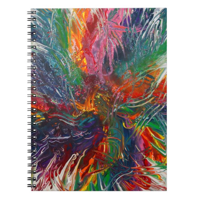 Caderno Espiral Roda do espectro de cores (Frente)