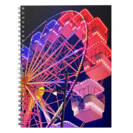 Caderno Espiral Roda-férris azul e vermelha