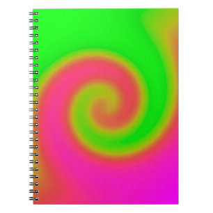 Caderno Espiral Roda Verde Rosa