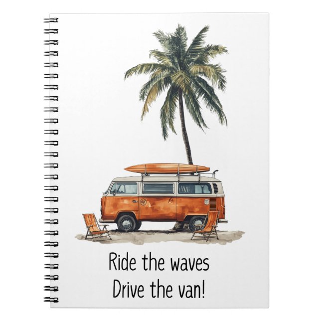 Caderno Espiral Rode o Notebook Waves Campervan (Frente)