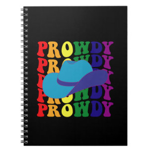 Caderno Espiral  Rodeio Orgulhoso Olá Cowboy Cowgirl LGBTQ Ocident