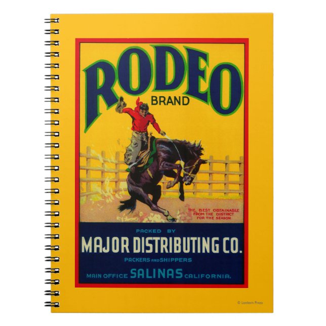 Caderno Espiral Rodeo Vegetable LabelSalinas, CA (Frente)