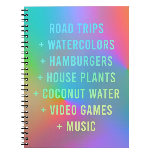 Caderno Espiral Rodovias Trips + Aquarelas + Notebook Hamburgers (Frente)