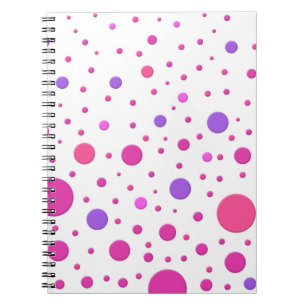 Caderno Espiral Rois Modernas Rosa e Roxo Aleatórias