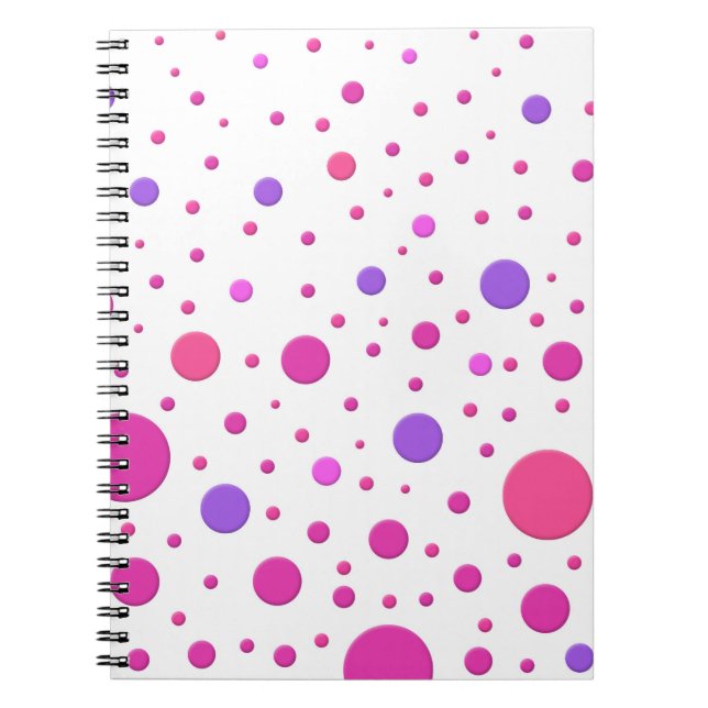 Caderno Espiral Rois Modernas Rosa e Roxo Aleatórias (Frente)