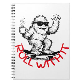 Caderno Espiral Roll With It Abominable Snowman Skater