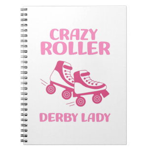 Caderno Espiral Roller Derby Player Esportiva Mulheres em Linha Sk
