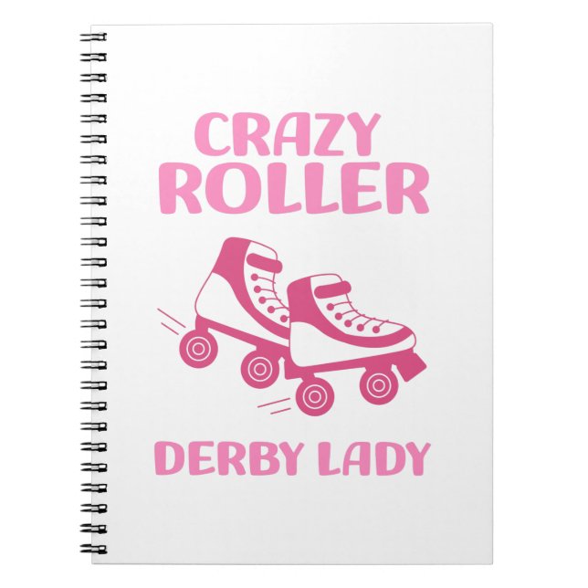 Caderno Espiral Roller Derby Player Esportiva Mulheres em Linha Sk (Frente)