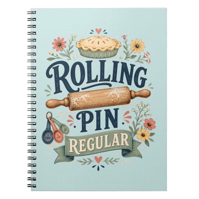 Caderno Espiral Rolo de Massa Regular Cottage Baker (Frente)