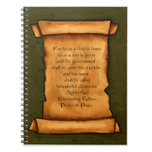 Caderno Espiral Rolo velho: Escritura, verso da bíblia: Isaiah