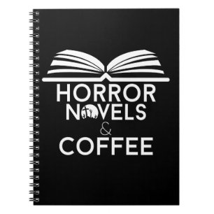 Caderno Espiral Romances de Terror e Café