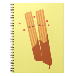 Caderno Espiral Românico Sugário - Churros Espanhóis Com Chocolate