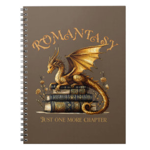 Caderno Espiral Romantasy Dragões Livros Apenas mais um capítulo