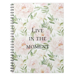 Caderno Espiral Romantic Blush Pink Flowers