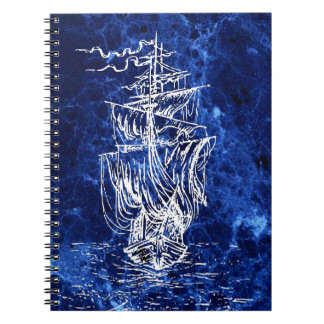Caderno Espiral Romantisches Segelschiff
