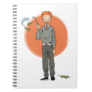 Caderno Espiral Ron Weasley Ilustração "Comer Slugs"