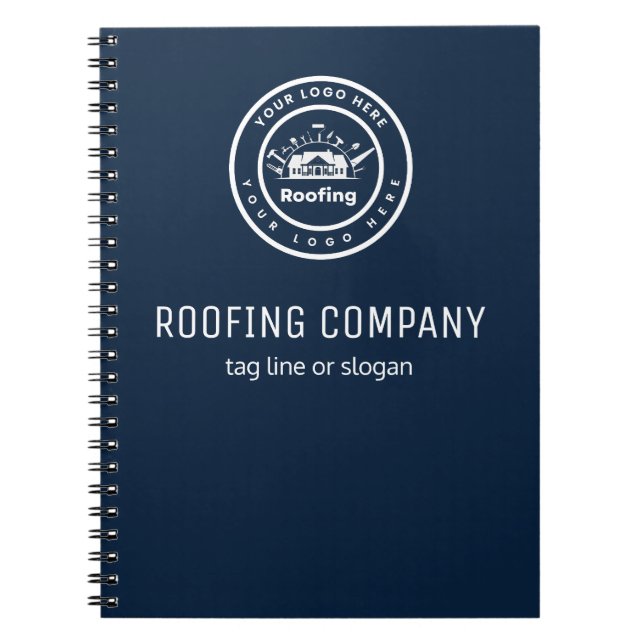 Caderno Espiral Roofing Company | Custom Logo Services (Frente)