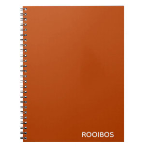 Caderno Espiral Rooibos - cor vermelha castanho