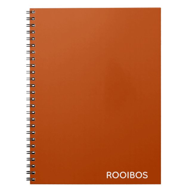 Caderno Espiral Rooibos - cor vermelha castanho (Frente)