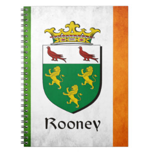 Caderno Espiral Rooney Irish Flag